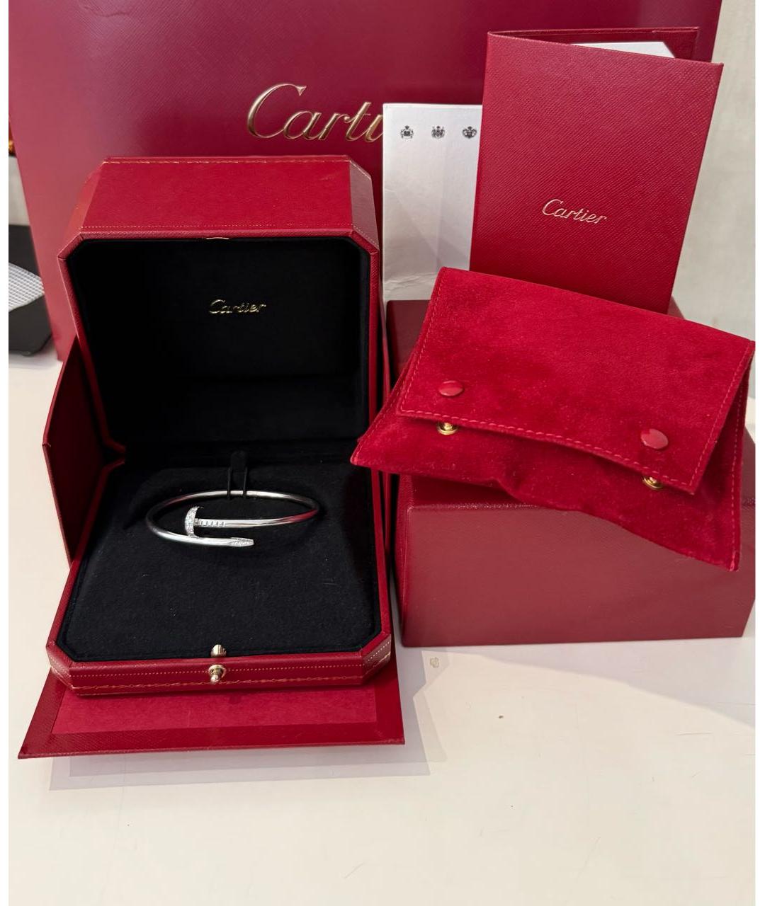 CARTIER Серебряный браслет из белого золота, фото 2