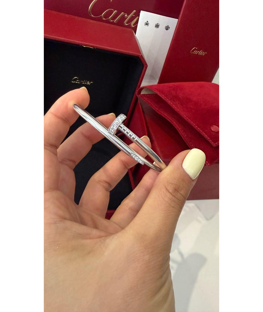 CARTIER Серебряный браслет из белого золота, фото 3
