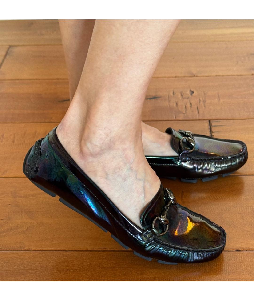 GUCCI Черные кожаные мокасины, фото 5