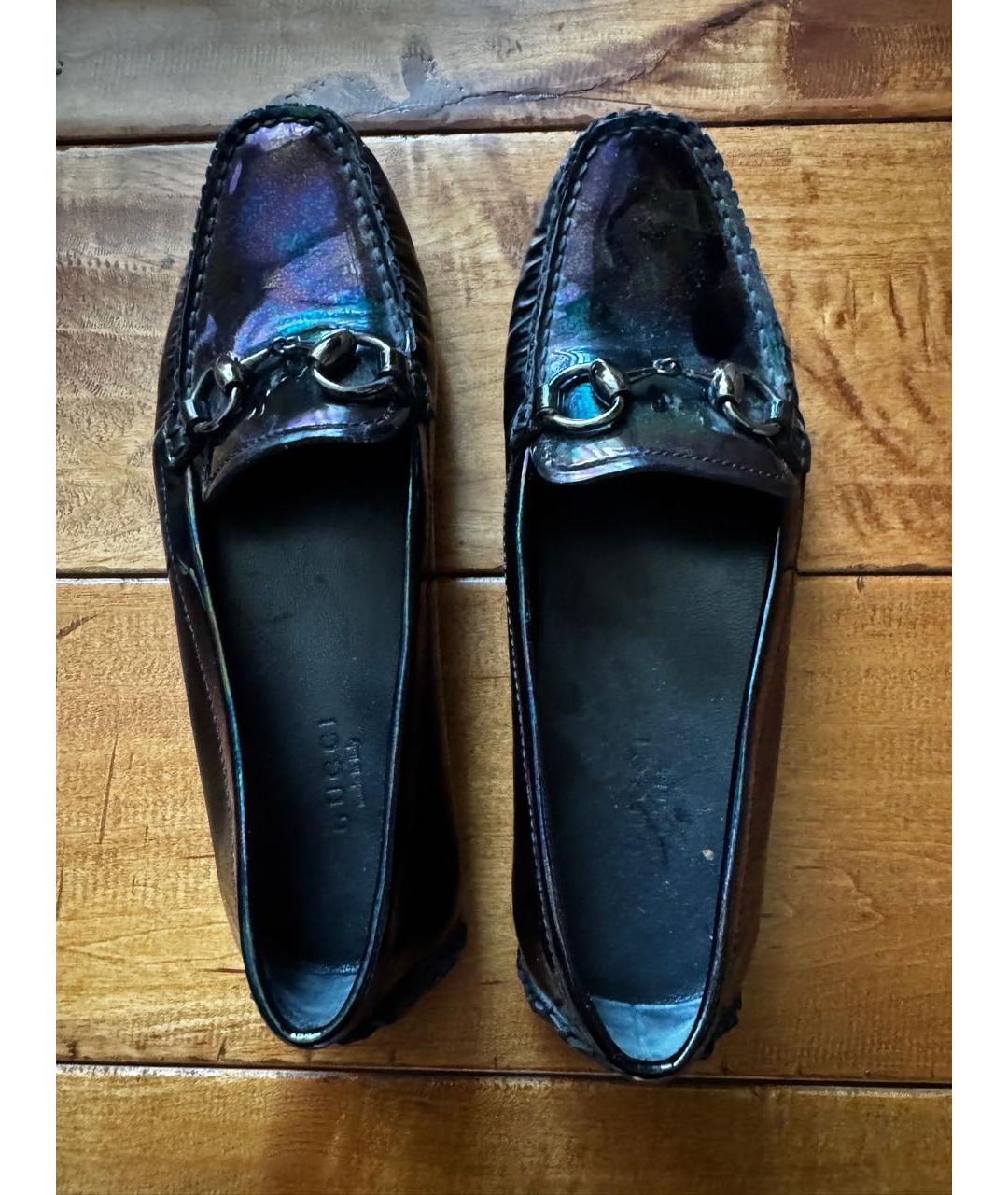 GUCCI Черные кожаные мокасины, фото 2