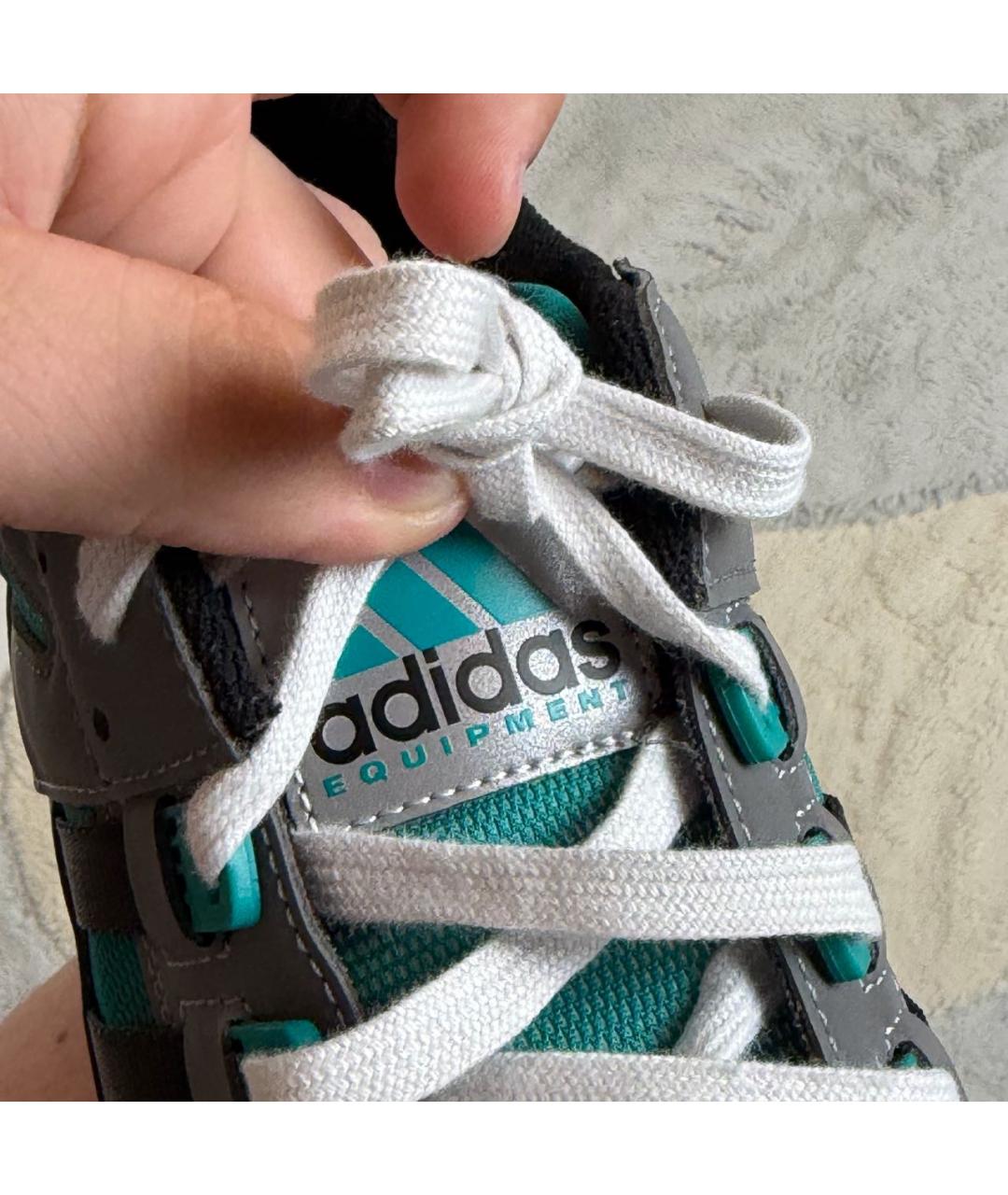 ADIDAS Зеленые текстильные низкие кроссовки / кеды, фото 6