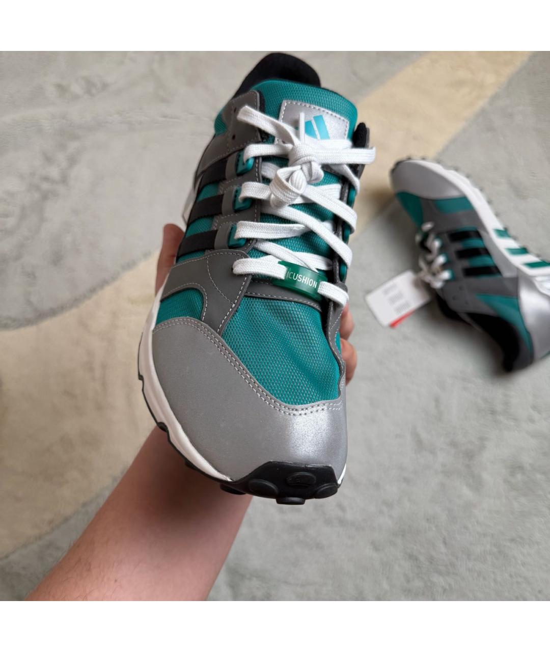 ADIDAS Зеленые текстильные низкие кроссовки / кеды, фото 5