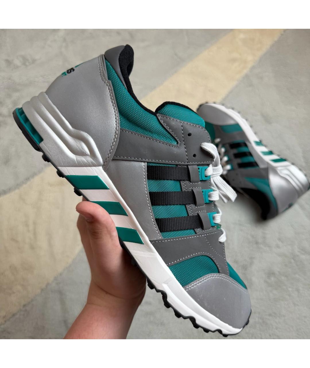 ADIDAS Зеленые текстильные низкие кроссовки / кеды, фото 4