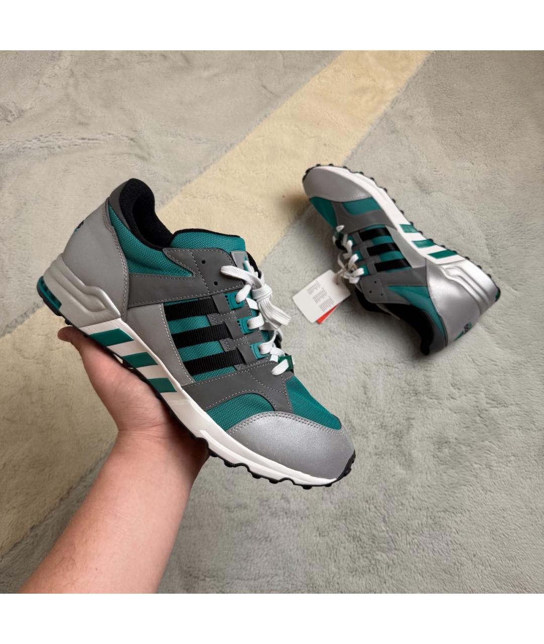 ADIDAS Зеленые текстильные низкие кроссовки / кеды, фото 9