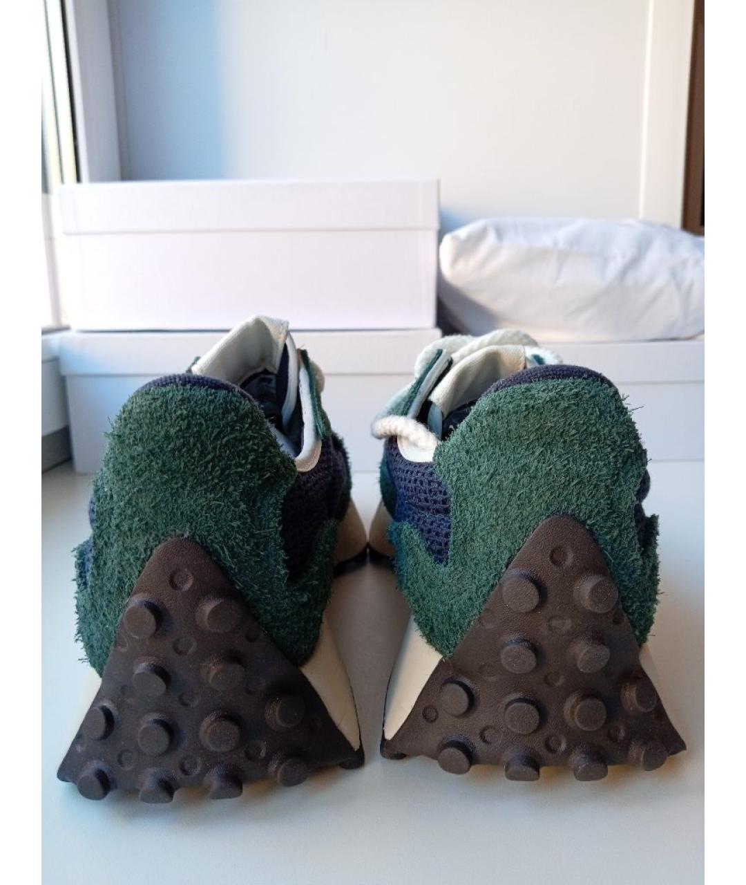 NEW BALANCE Зеленые текстильные низкие кроссовки / кеды, фото 4