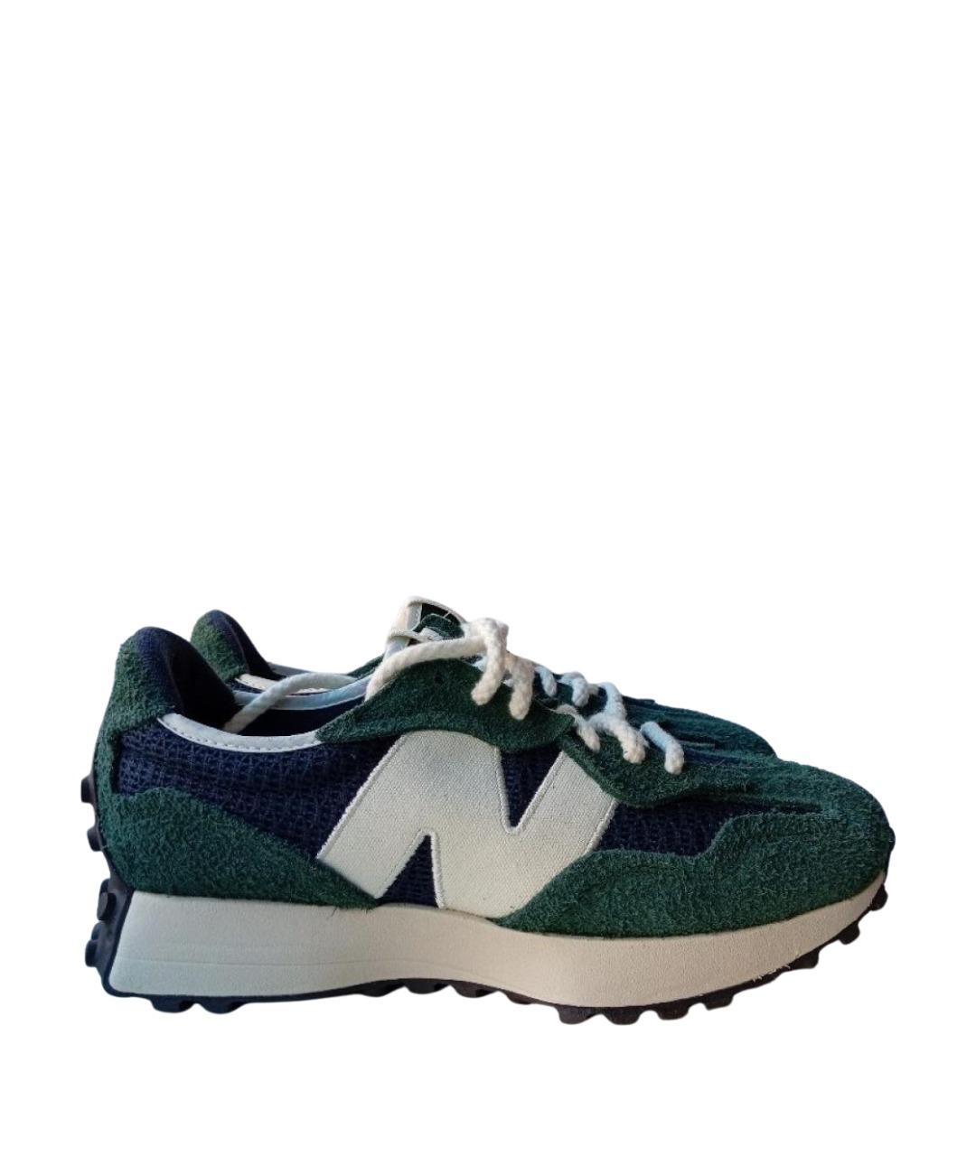 NEW BALANCE Зеленые текстильные низкие кроссовки / кеды, фото 1