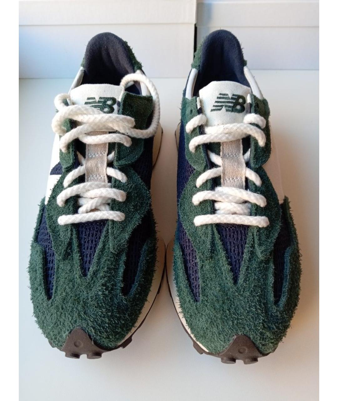 NEW BALANCE Зеленые текстильные низкие кроссовки / кеды, фото 2