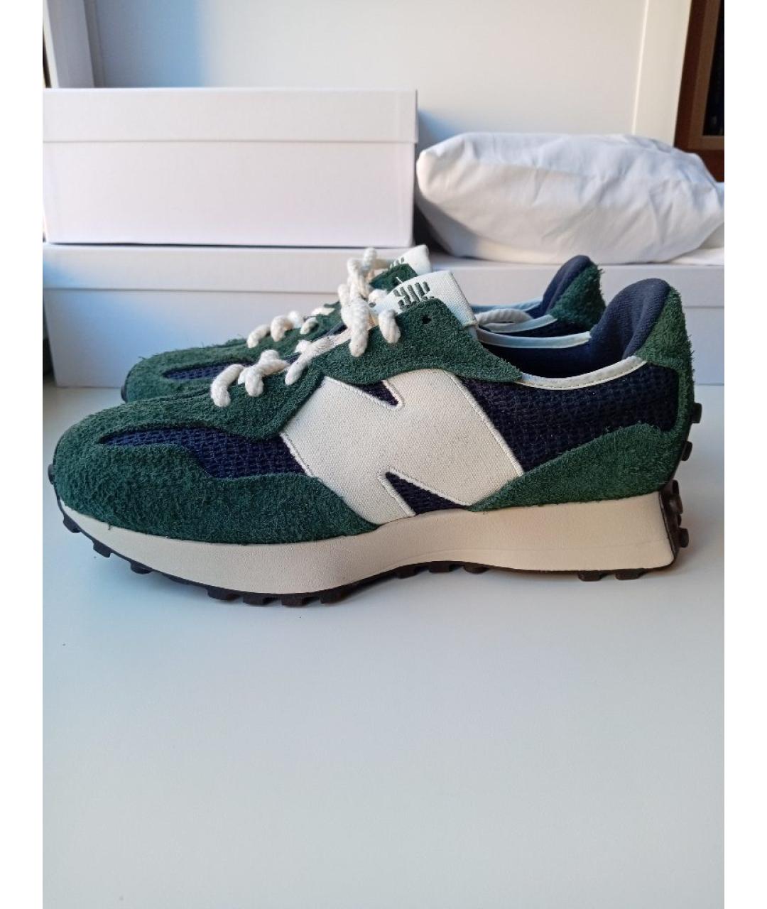 NEW BALANCE Зеленые текстильные низкие кроссовки / кеды, фото 9