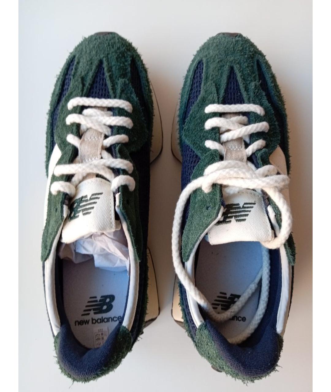 NEW BALANCE Зеленые текстильные низкие кроссовки / кеды, фото 3