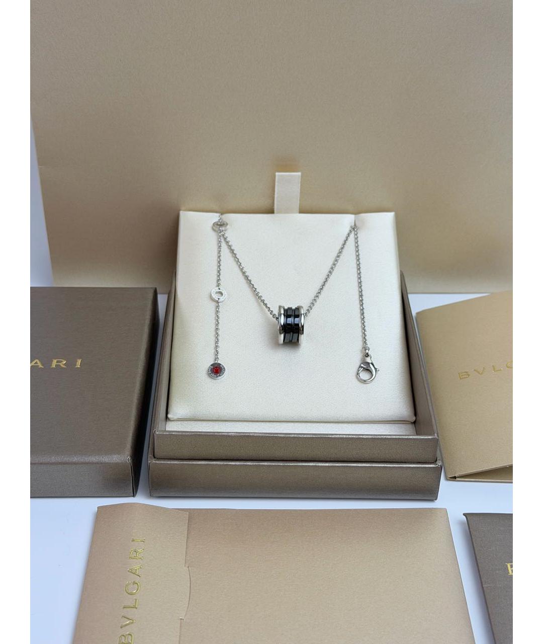 BVLGARI Черное серебряное колье, фото 3