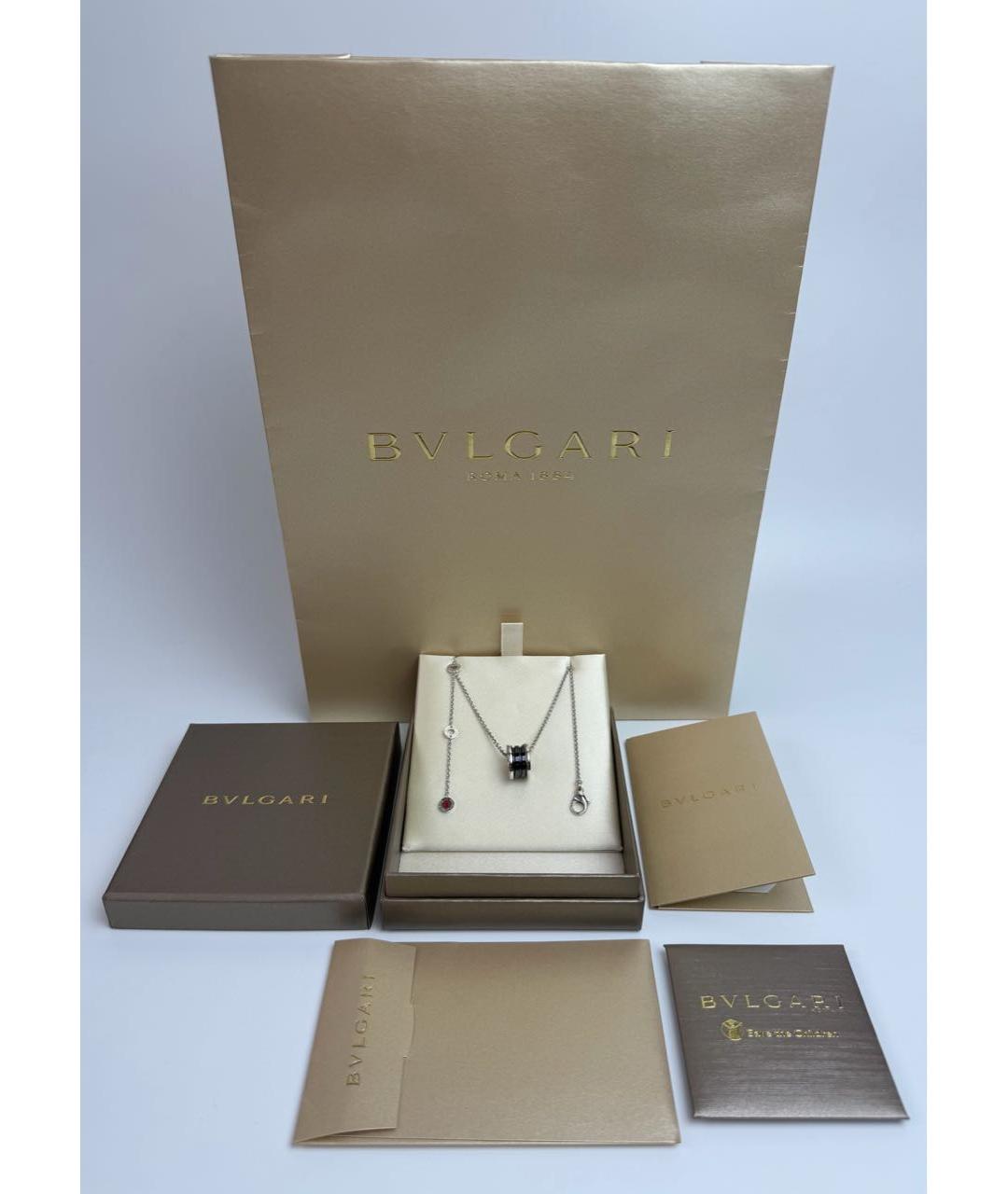 BVLGARI Черное серебряное колье, фото 2