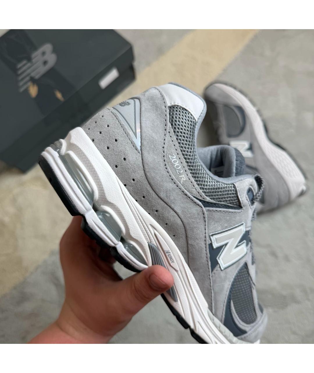 NEW BALANCE Серые замшевые низкие кроссовки / кеды, фото 4