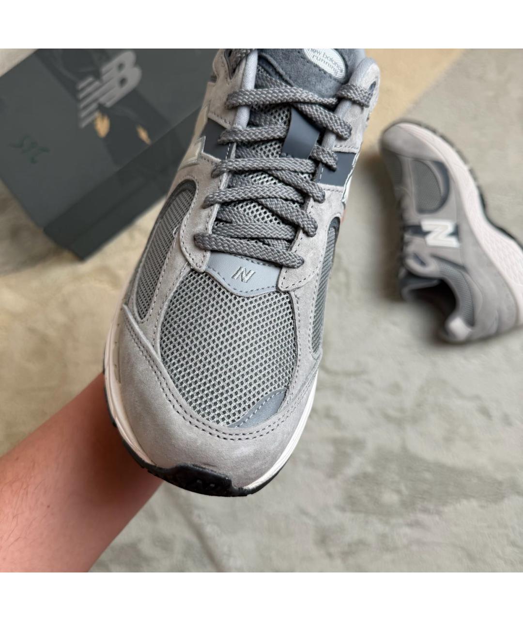 NEW BALANCE Серые замшевые низкие кроссовки / кеды, фото 6