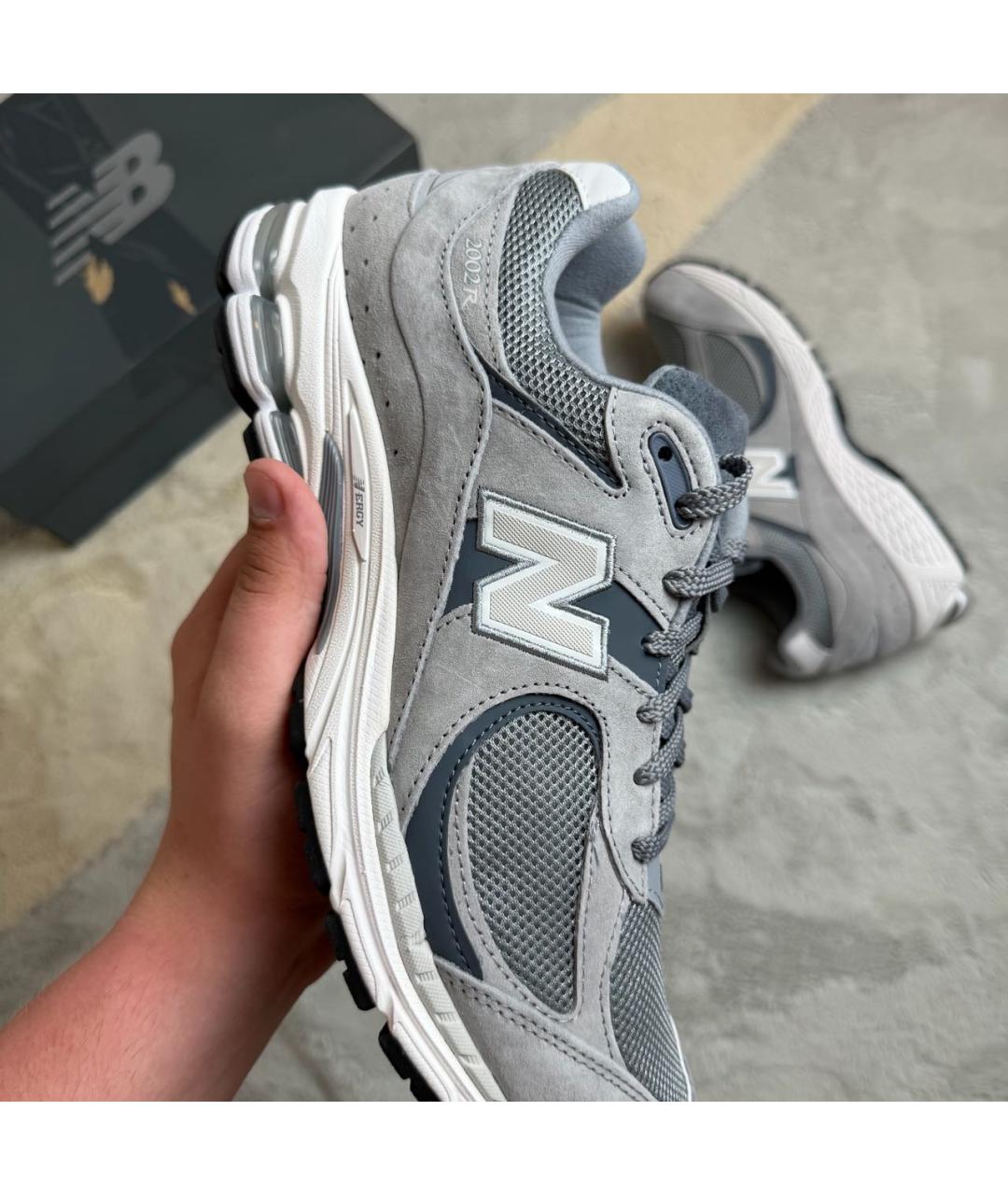 NEW BALANCE Серые замшевые низкие кроссовки / кеды, фото 5
