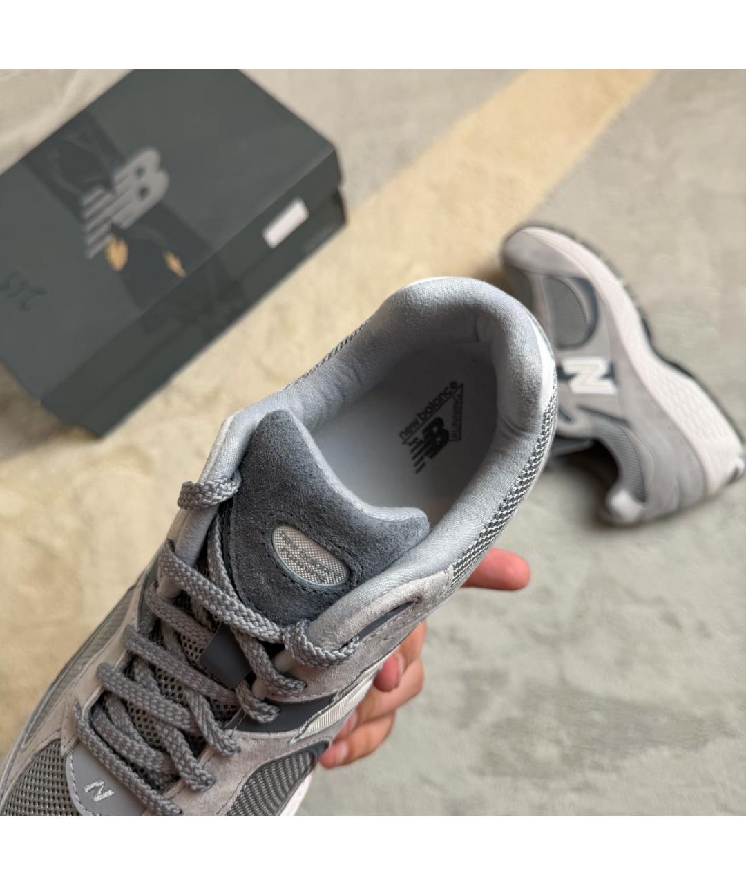 NEW BALANCE Серые замшевые низкие кроссовки / кеды, фото 7