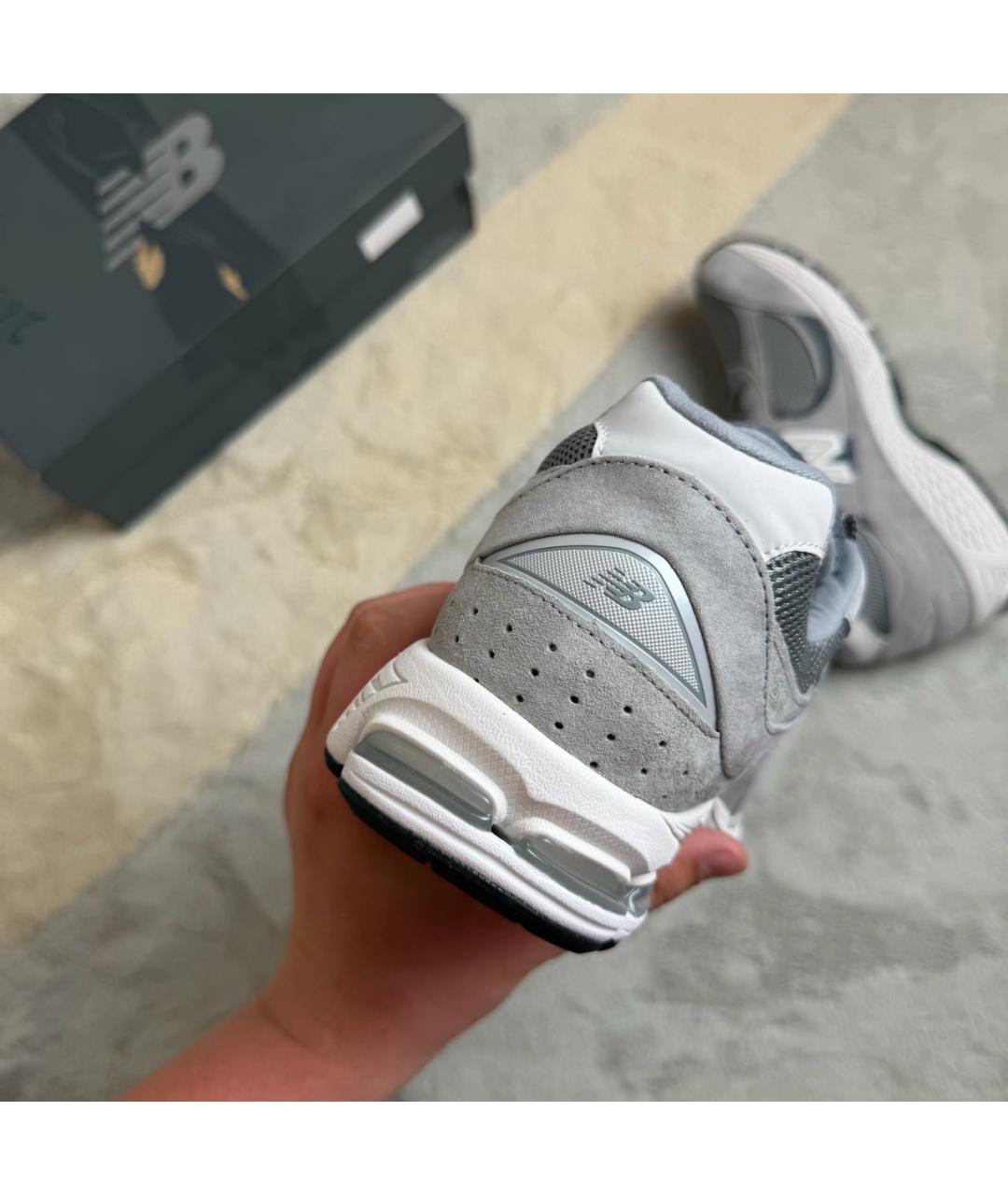 NEW BALANCE Серые замшевые низкие кроссовки / кеды, фото 3