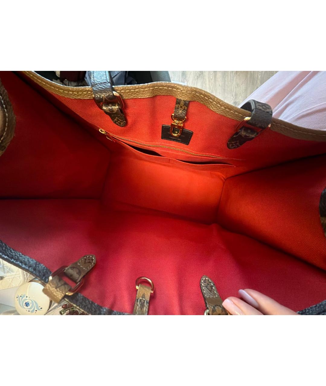 LOUIS VUITTON Коричневая сумка тоут, фото 4