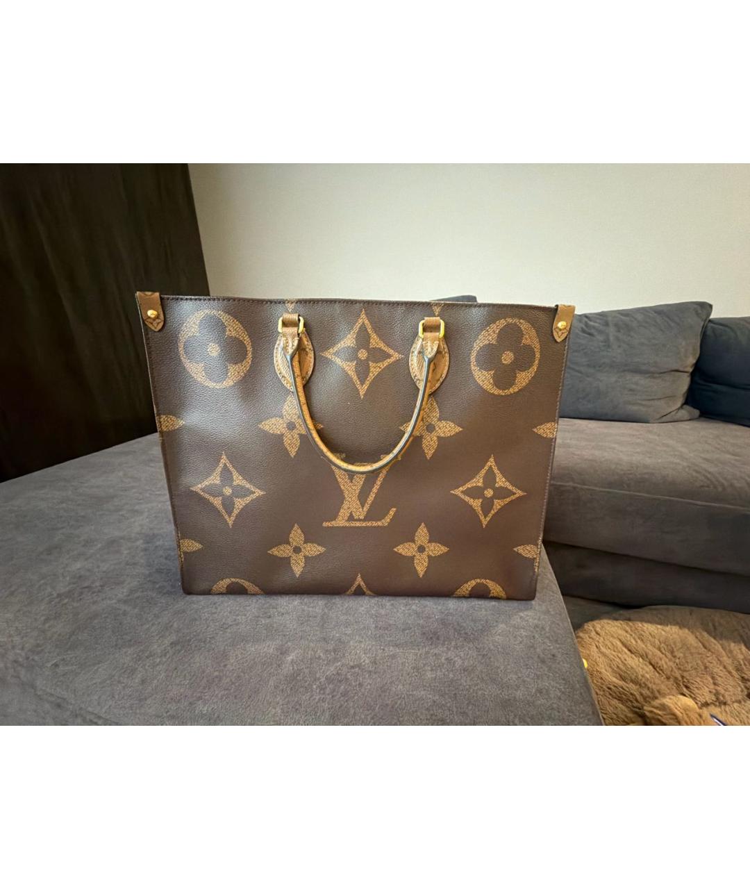 LOUIS VUITTON Коричневая сумка тоут, фото 5