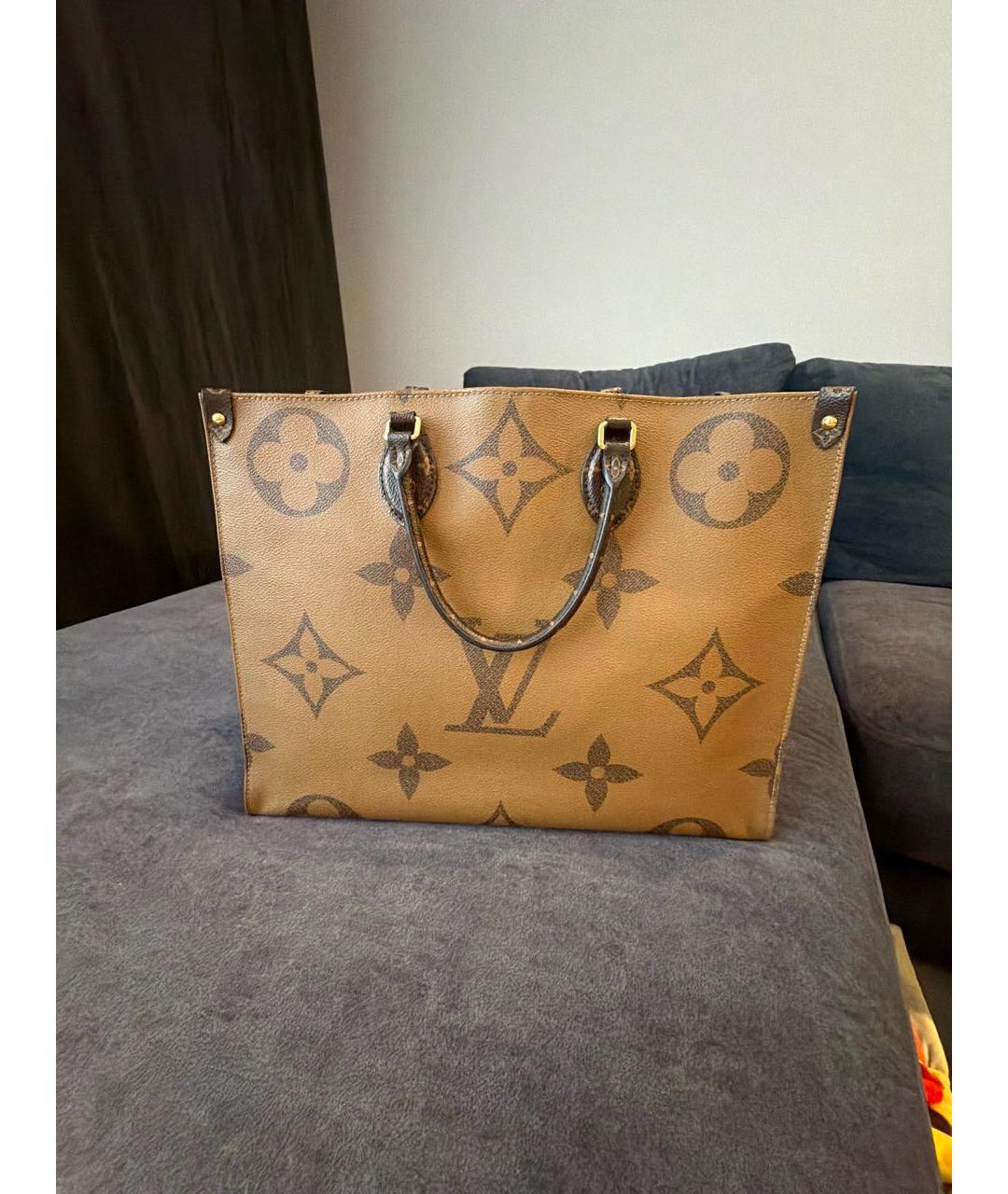 LOUIS VUITTON Коричневая сумка тоут, фото 3