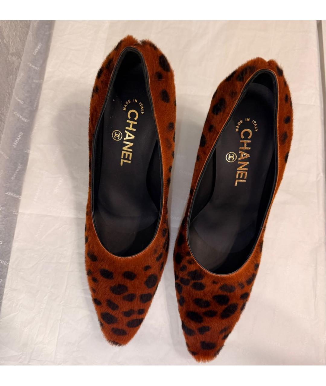CHANEL Коричневые туфли, фото 3