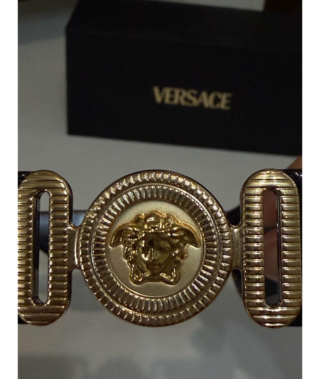 VERSACE Черные пластиковые солнцезащитные очки, фото 6