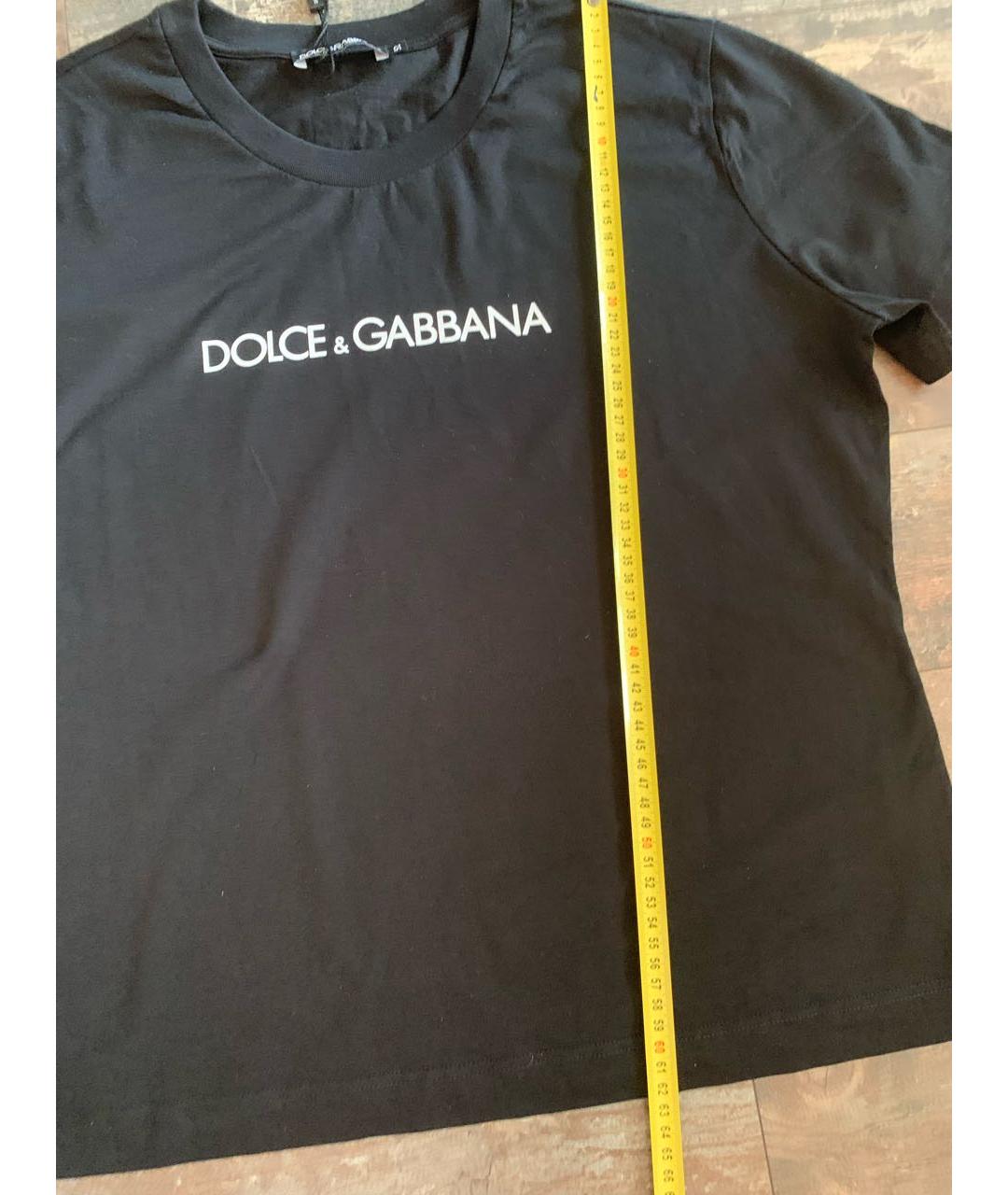 DOLCE&GABBANA Черная хлопковая футболка, фото 8