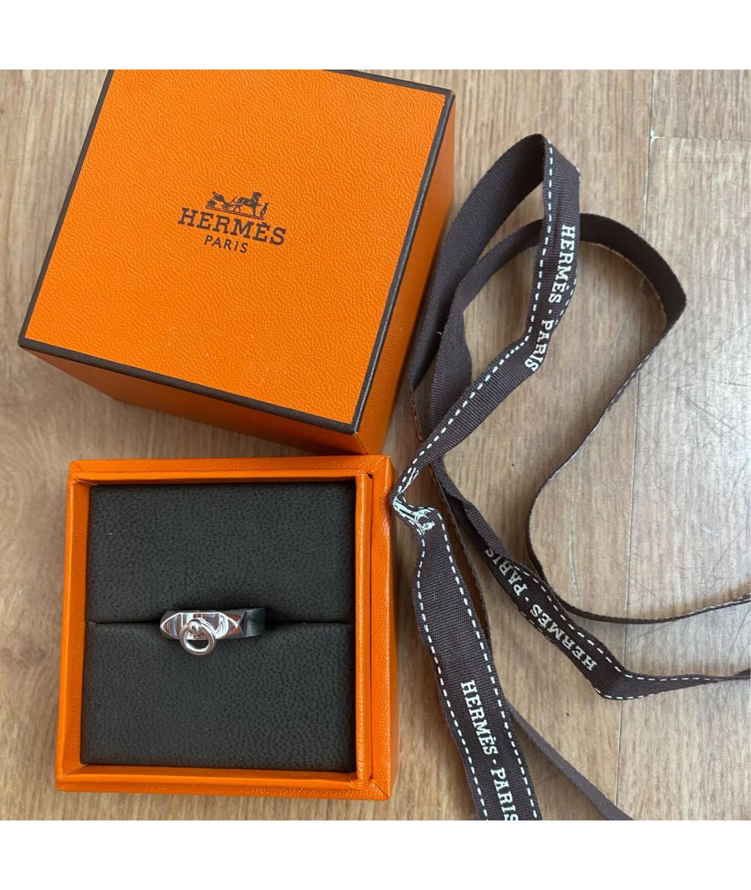 HERMES Серебряное серебряное кольцо, фото 3