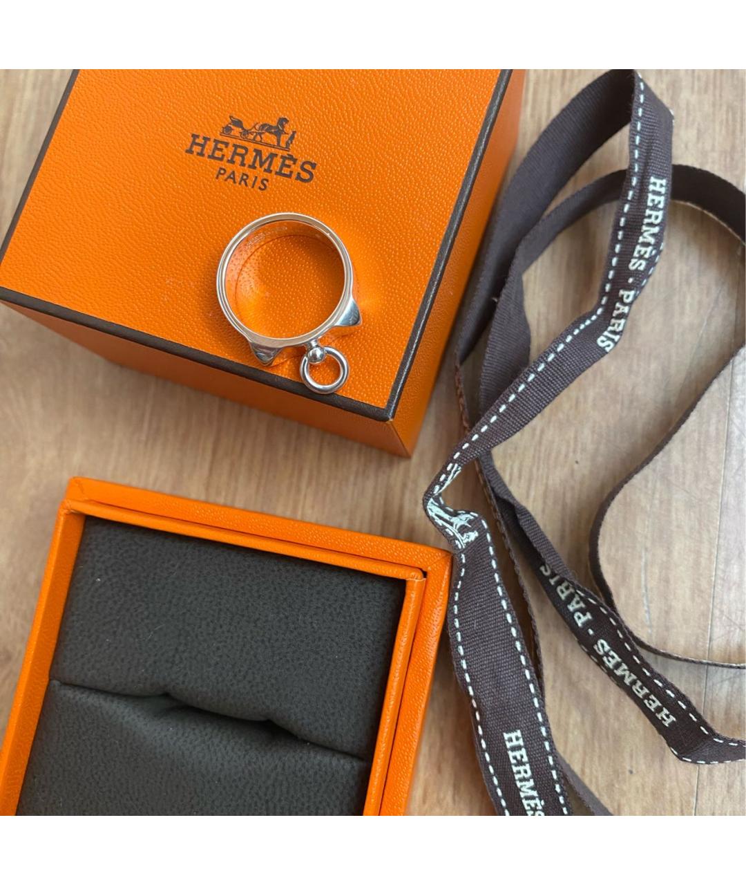 HERMES Серебряное серебряное кольцо, фото 4