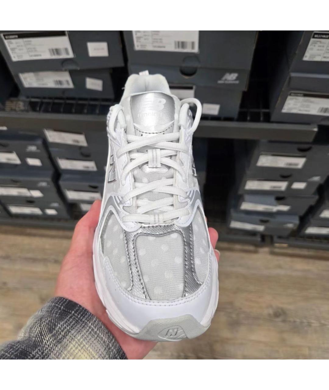 NEW BALANCE Серебряные кроссовки, фото 7