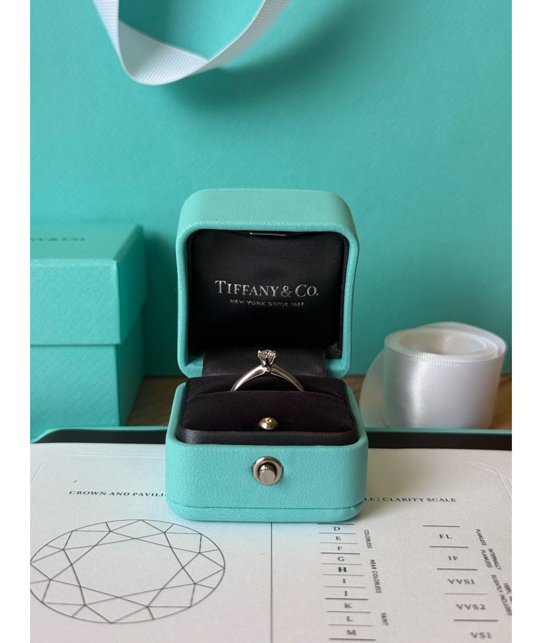 TIFFANY&CO Белое платиновое кольцо, фото 2