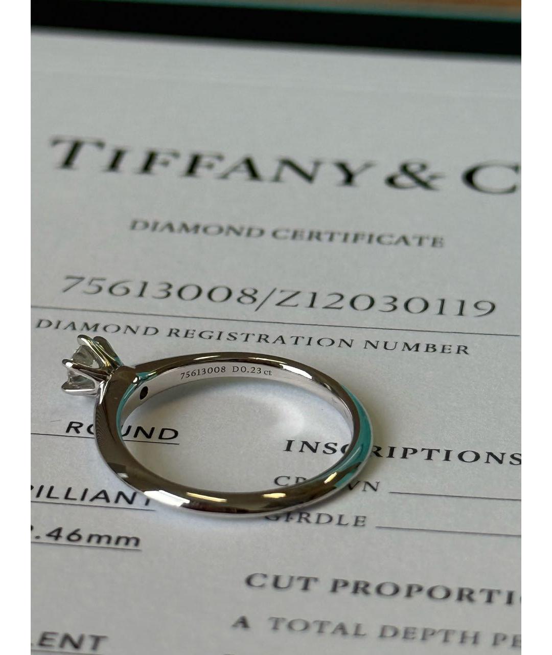 TIFFANY&CO Белое платиновое кольцо, фото 6