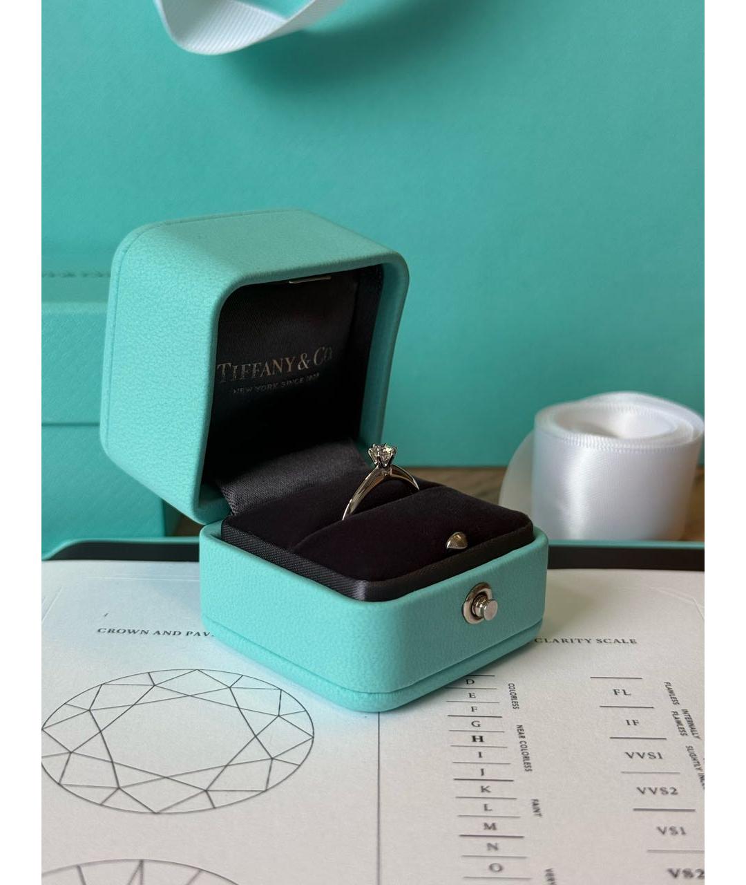 TIFFANY&CO Белое платиновое кольцо, фото 3