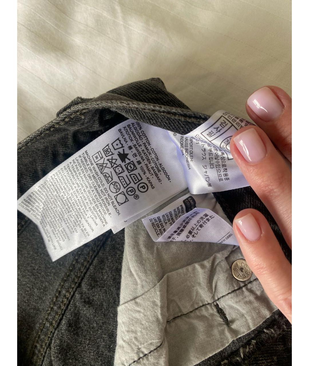 LEVI'S Черная хлопковая юбка мини, фото 6