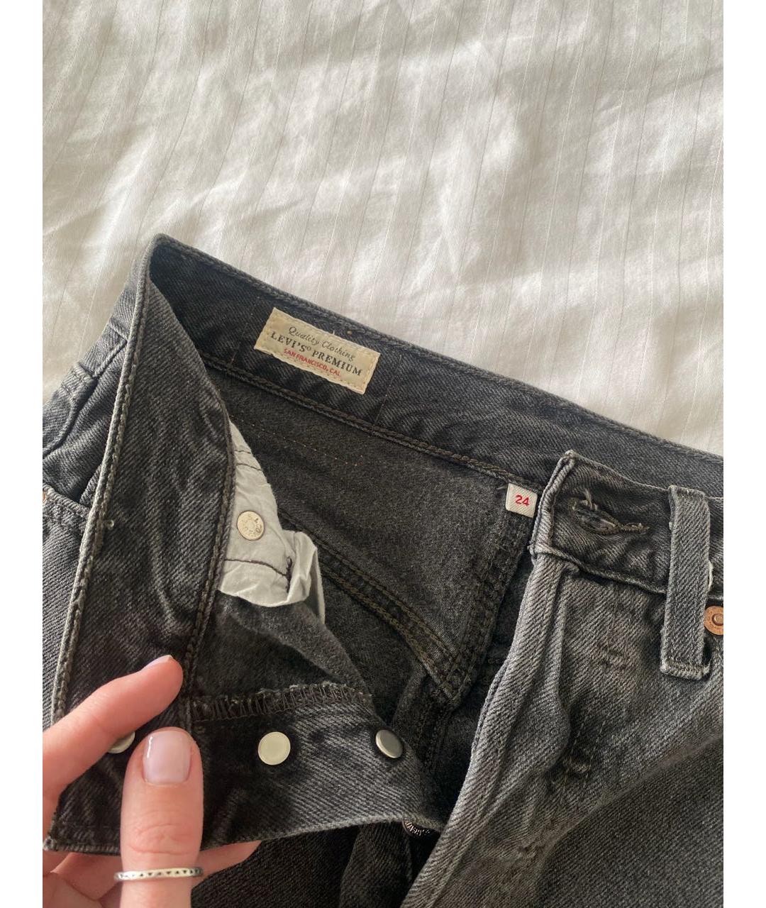 LEVI'S Черная хлопковая юбка мини, фото 8