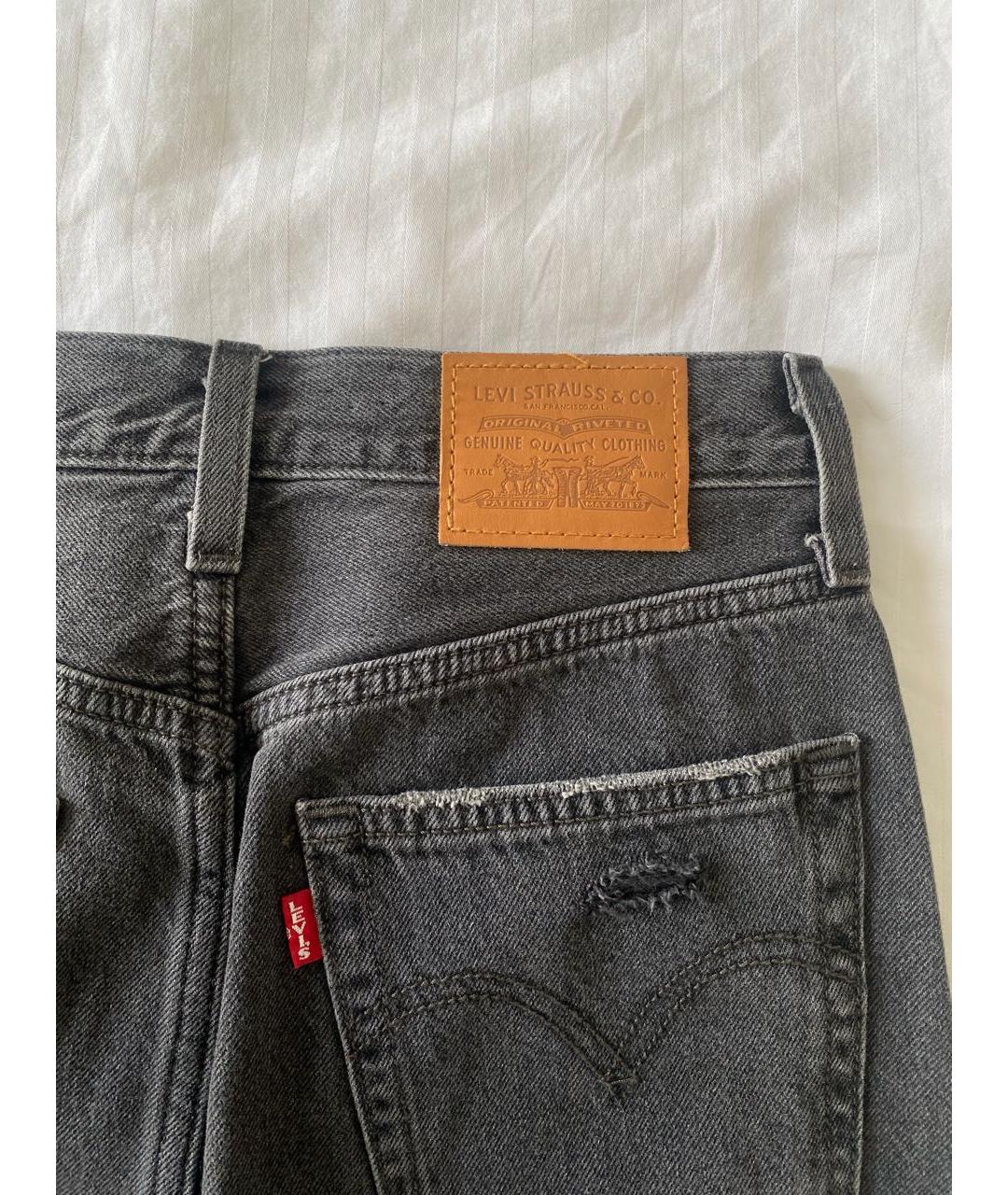 LEVI'S Черная хлопковая юбка мини, фото 3