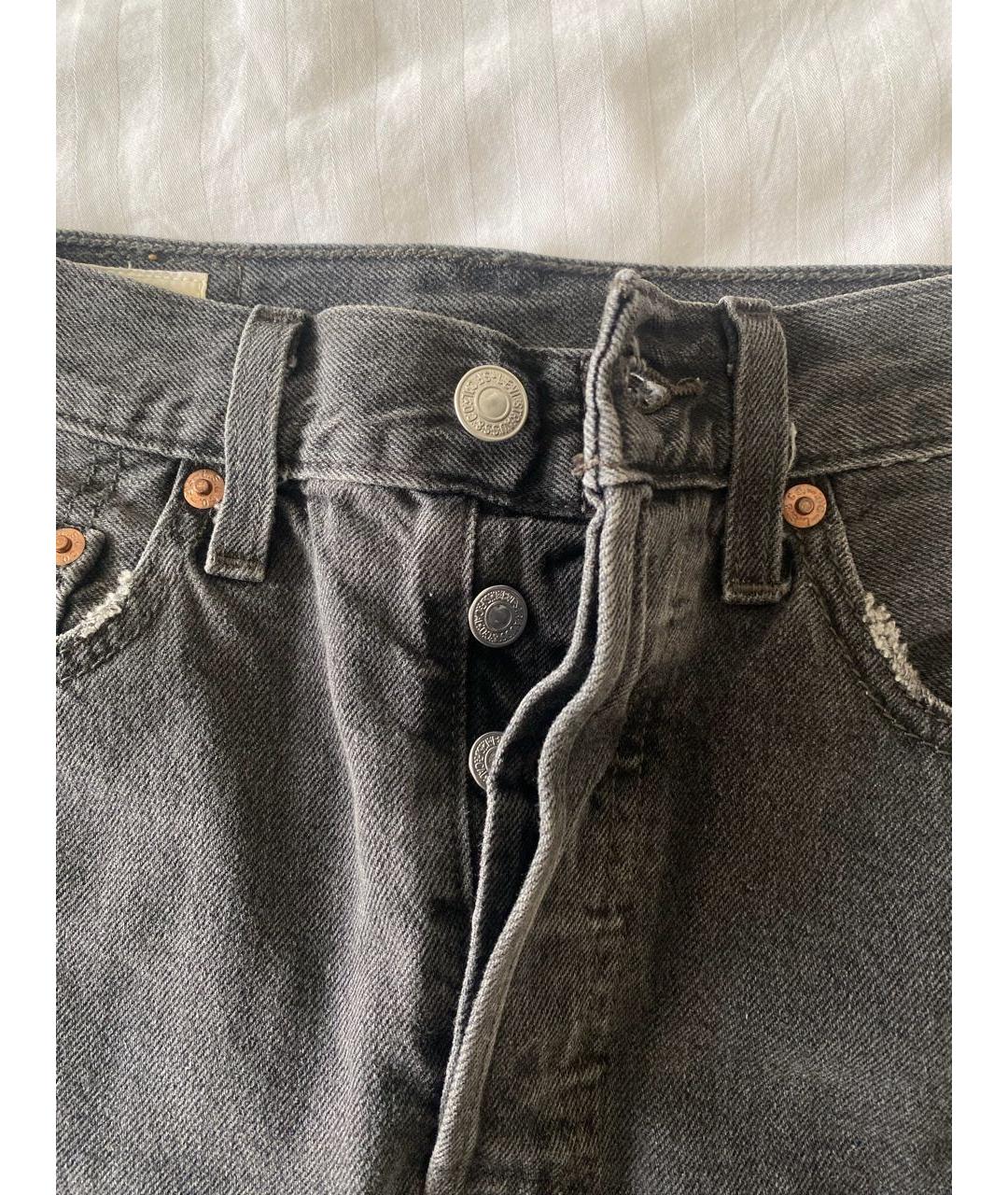 LEVI'S Черная хлопковая юбка мини, фото 4