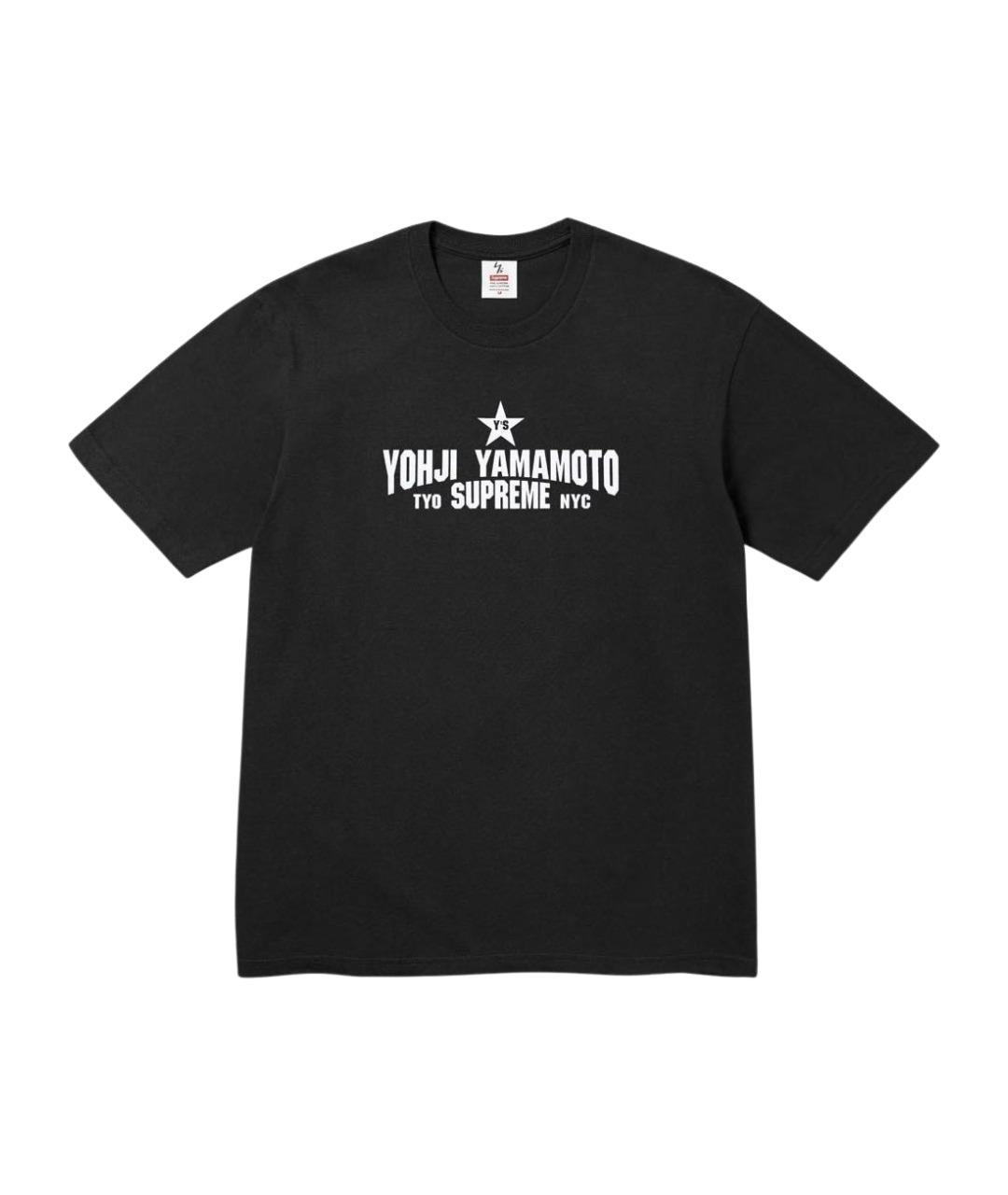 YOHJI YAMAMOTO Черная хлопковая футболка, фото 1