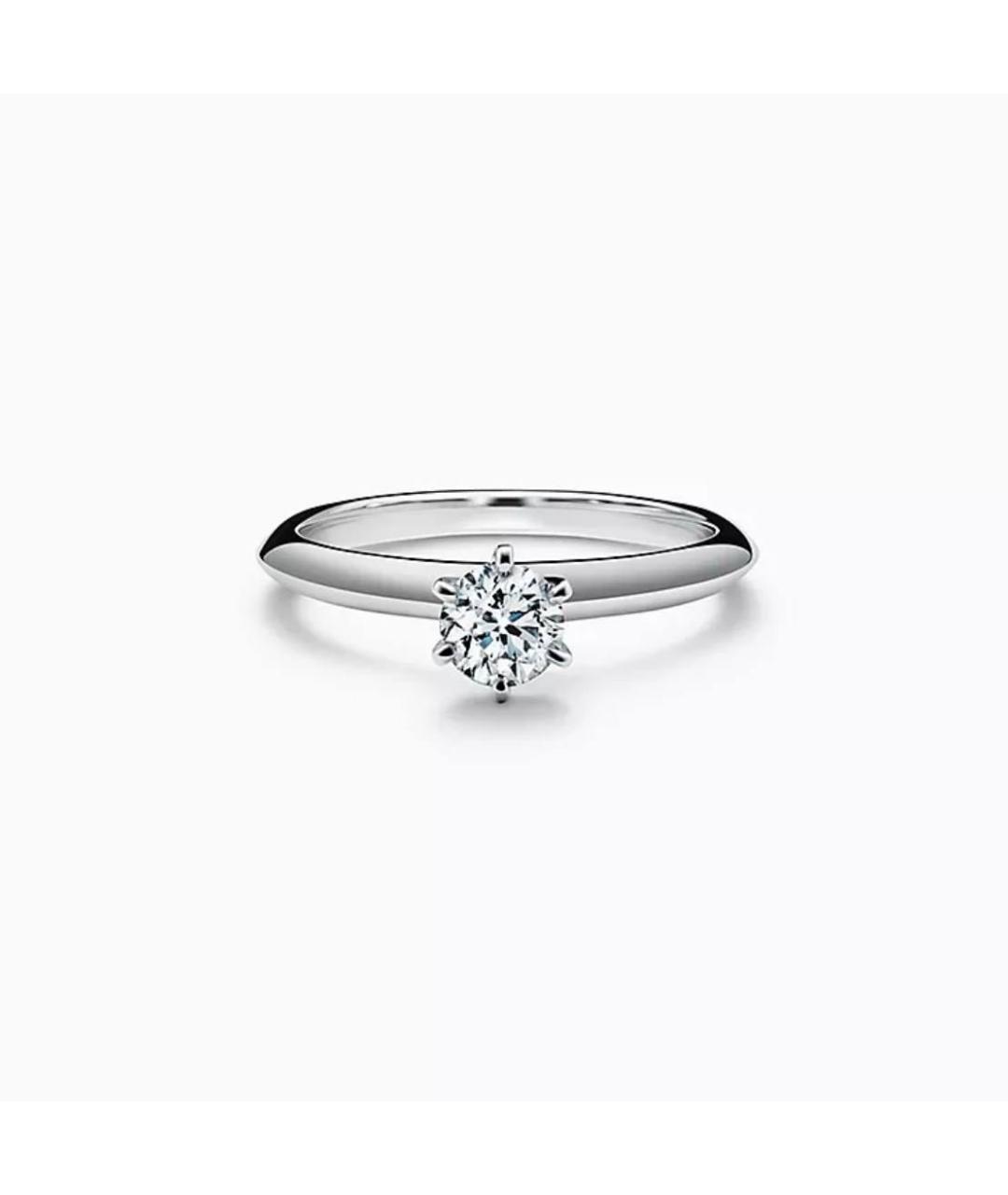 TIFFANY&CO Белое платиновое кольцо, фото 9