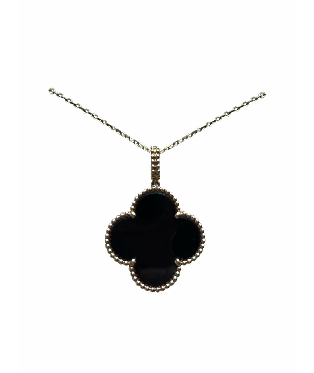 VAN CLEEF & ARPELS Черная подвеска из желтого золота, фото 1