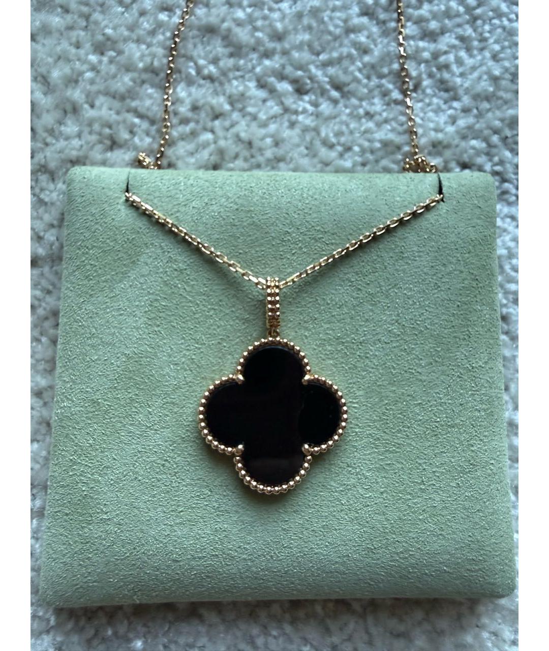 VAN CLEEF & ARPELS Черная подвеска из желтого золота, фото 2