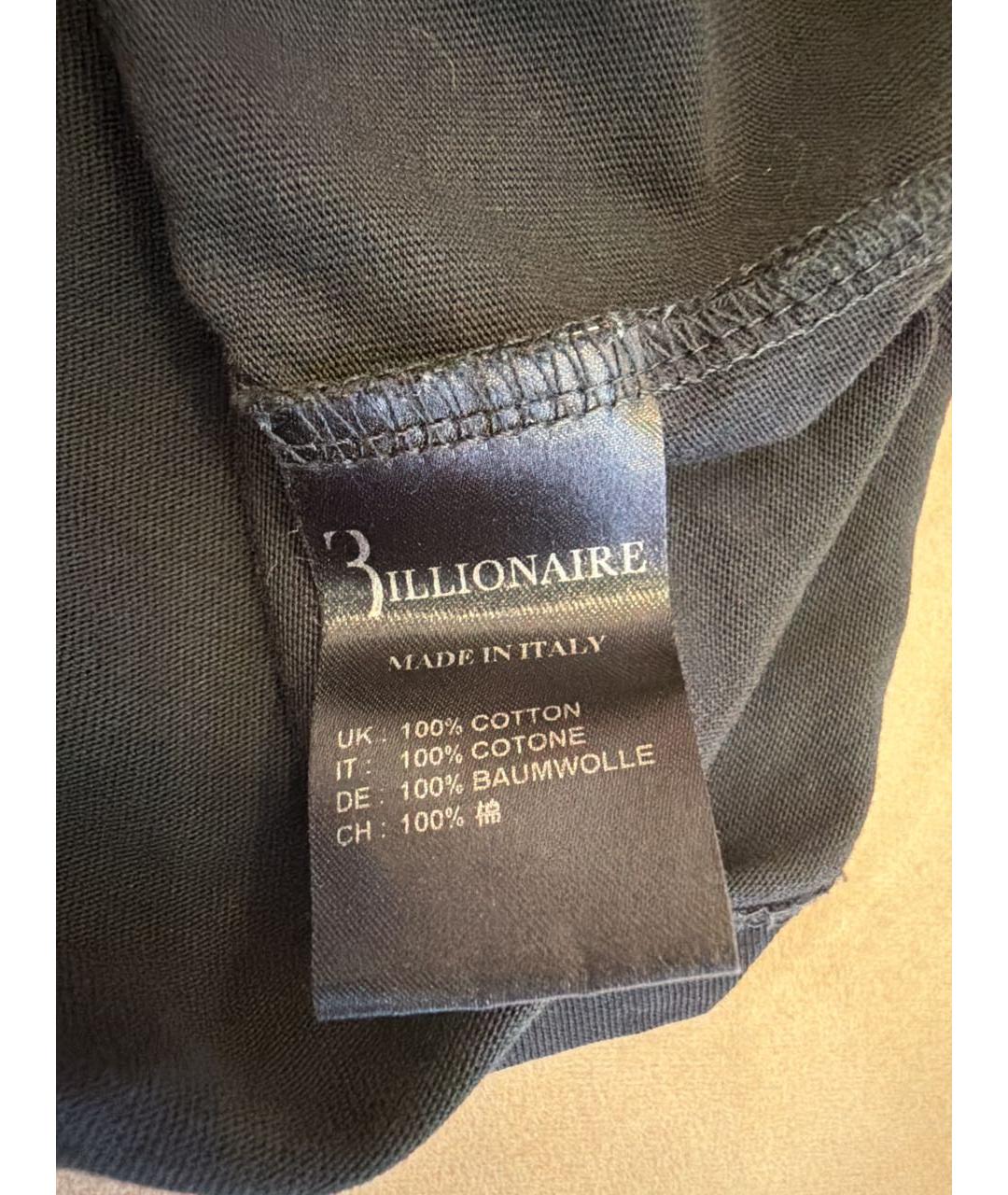BILLIONAIRE Черная хлопковая футболка, фото 6