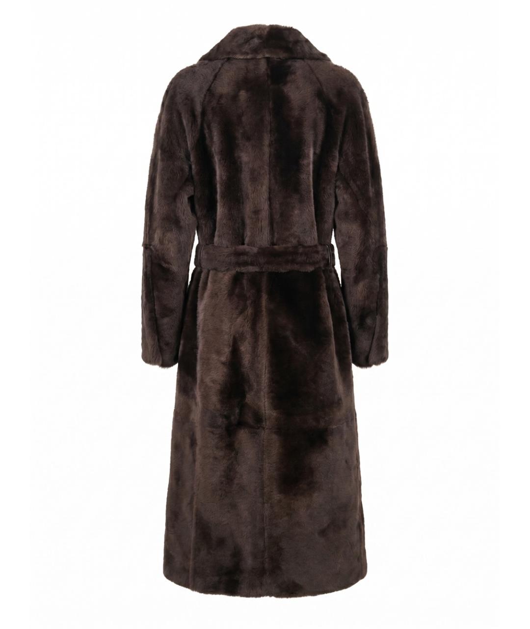BRUNELLO CUCINELLI Коричневая меховая дубленка, фото 2