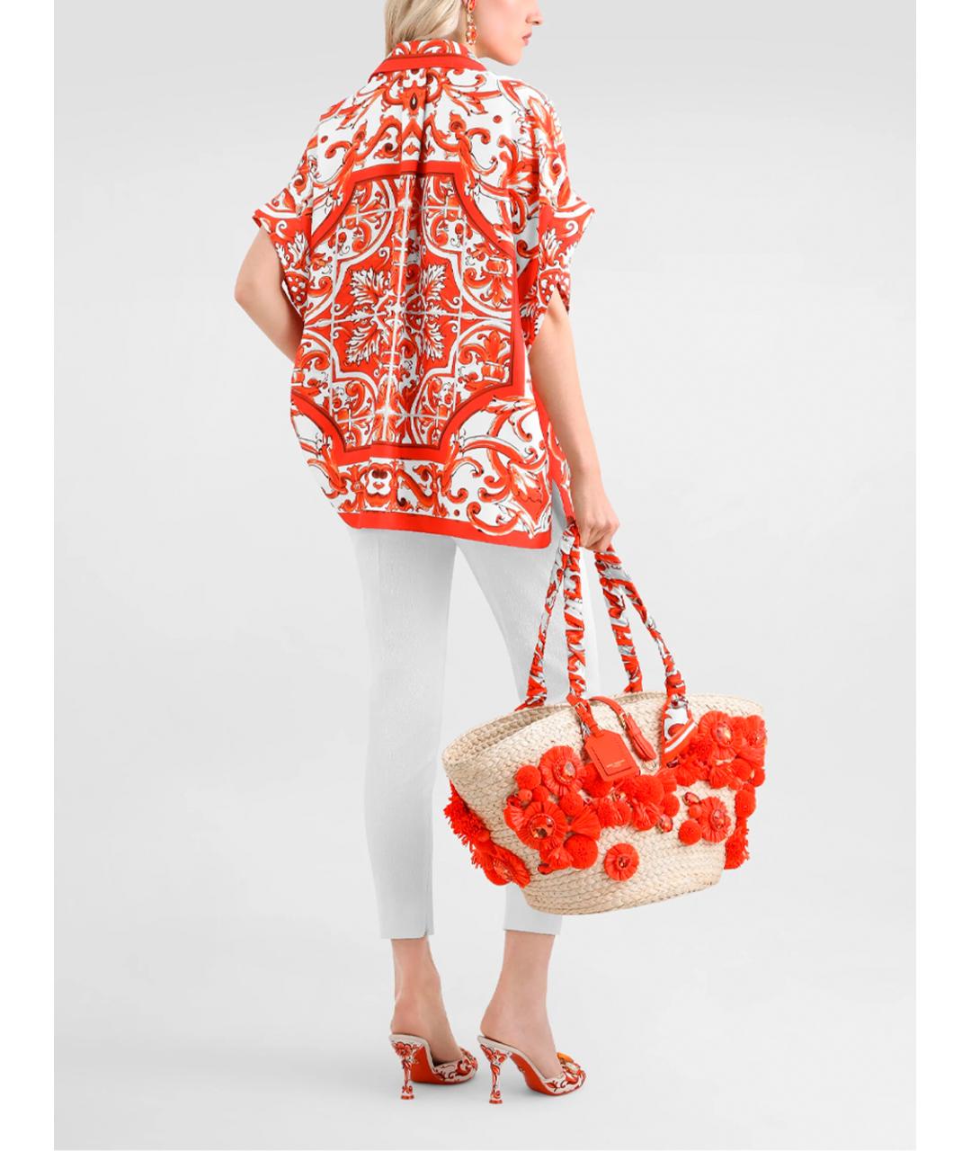 DOLCE&GABBANA Красная шелковая рубашка, фото 4