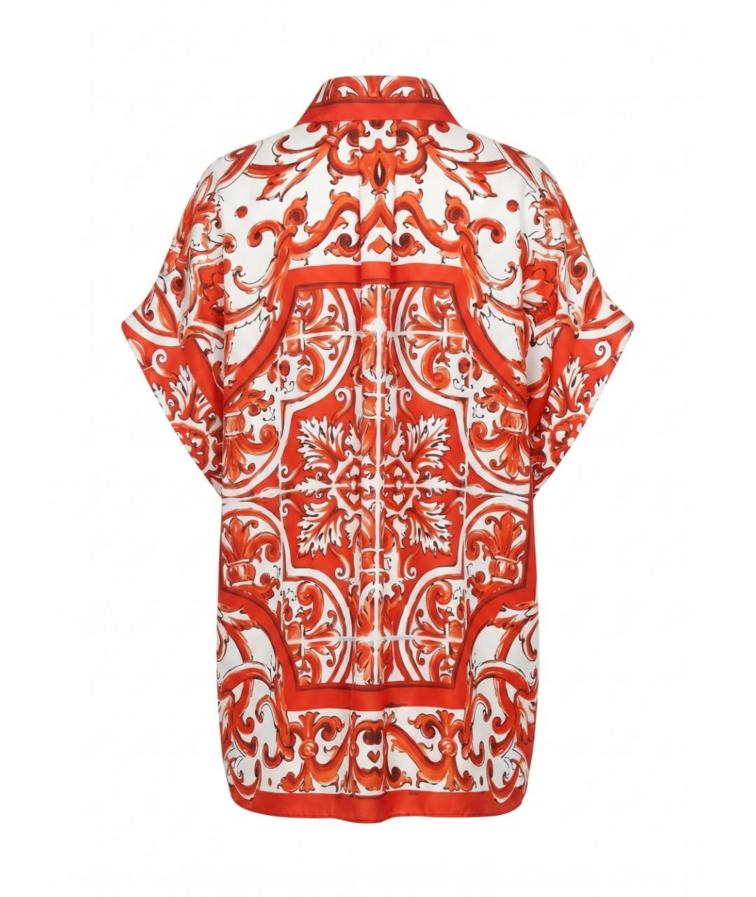 DOLCE&GABBANA Красная шелковая рубашка, фото 2