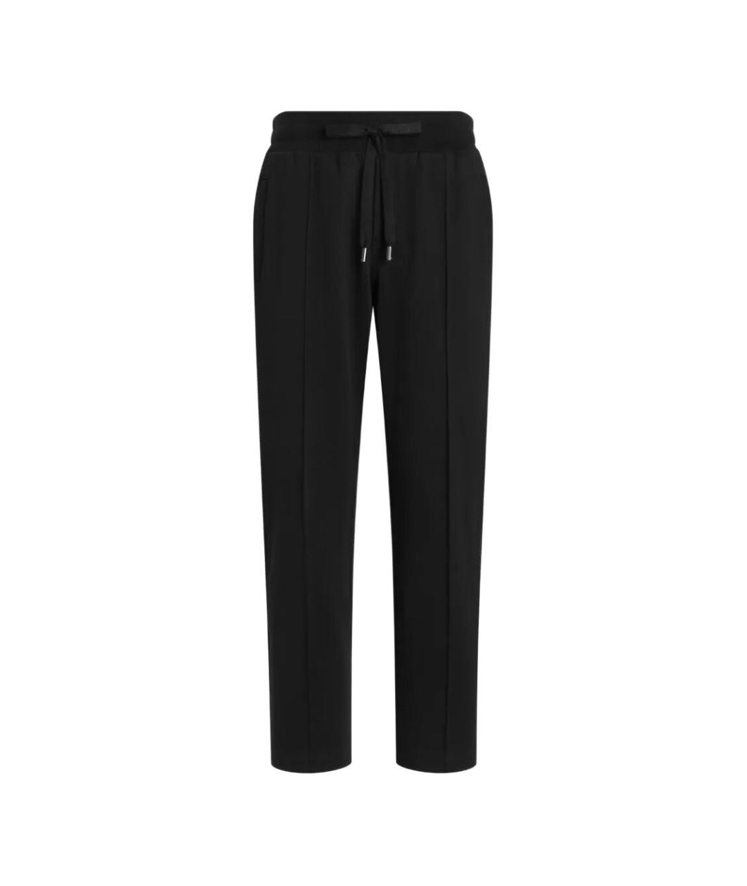 DOLCE&GABBANA Черные хлопковые повседневные брюки, фото 1