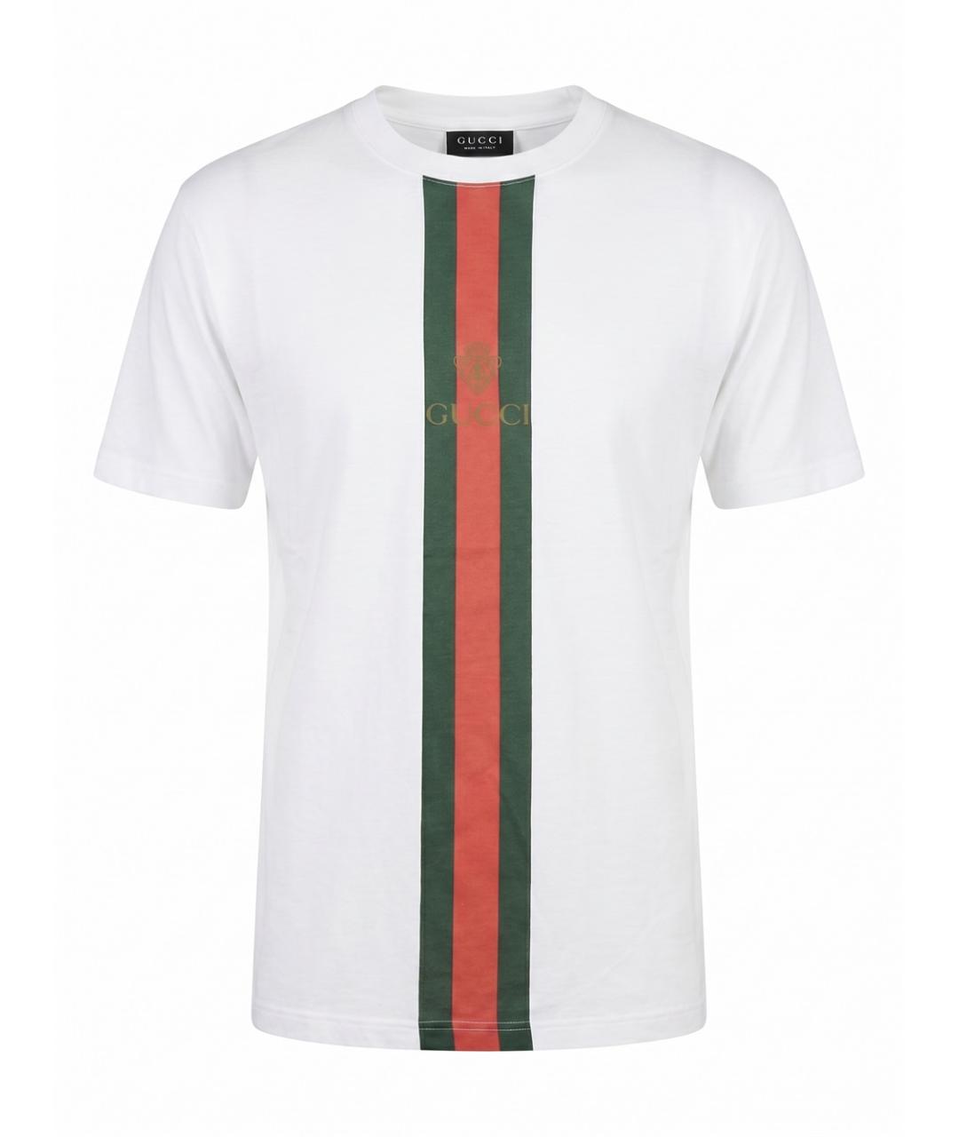 GUCCI Белая хлопковая футболка, фото 1