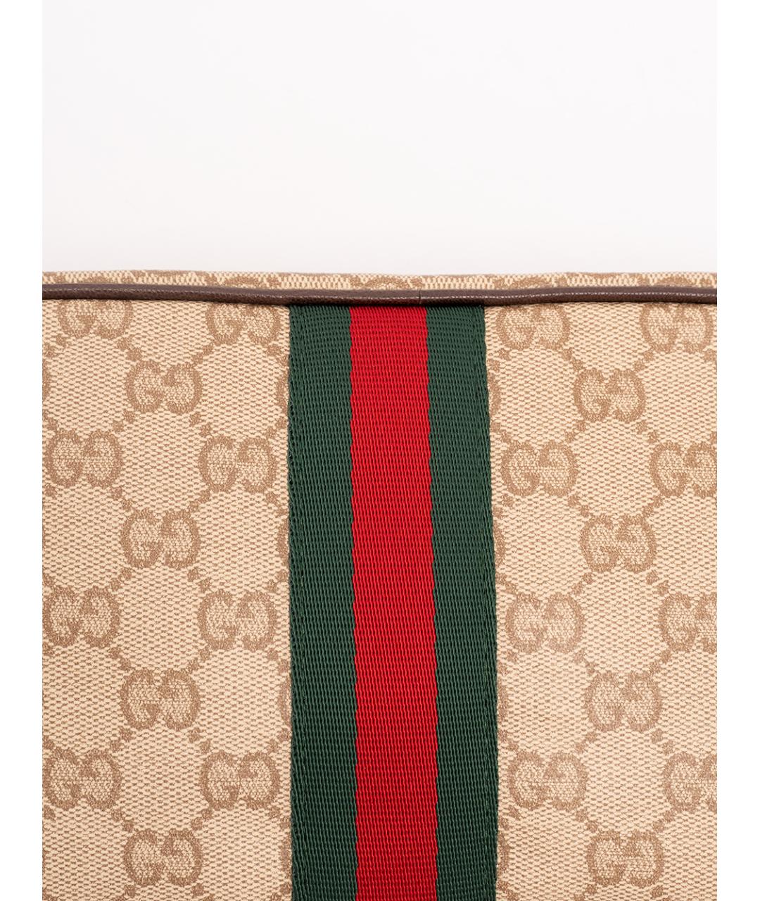 GUCCI Бежевая хлопковая сумка на плечо, фото 5