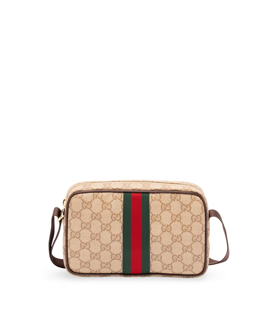 GUCCI Бежевая хлопковая сумка на плечо, фото 1