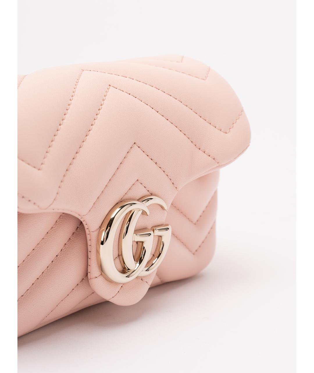 GUCCI Розовая кожаная сумка через плечо, фото 5