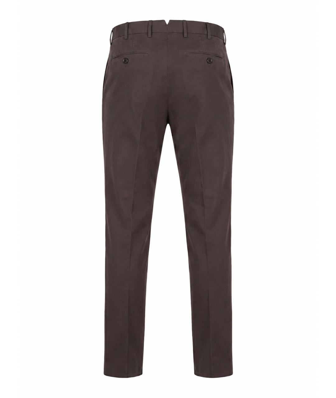 BRUNELLO CUCINELLI Коричневые хлопковые повседневные брюки, фото 2